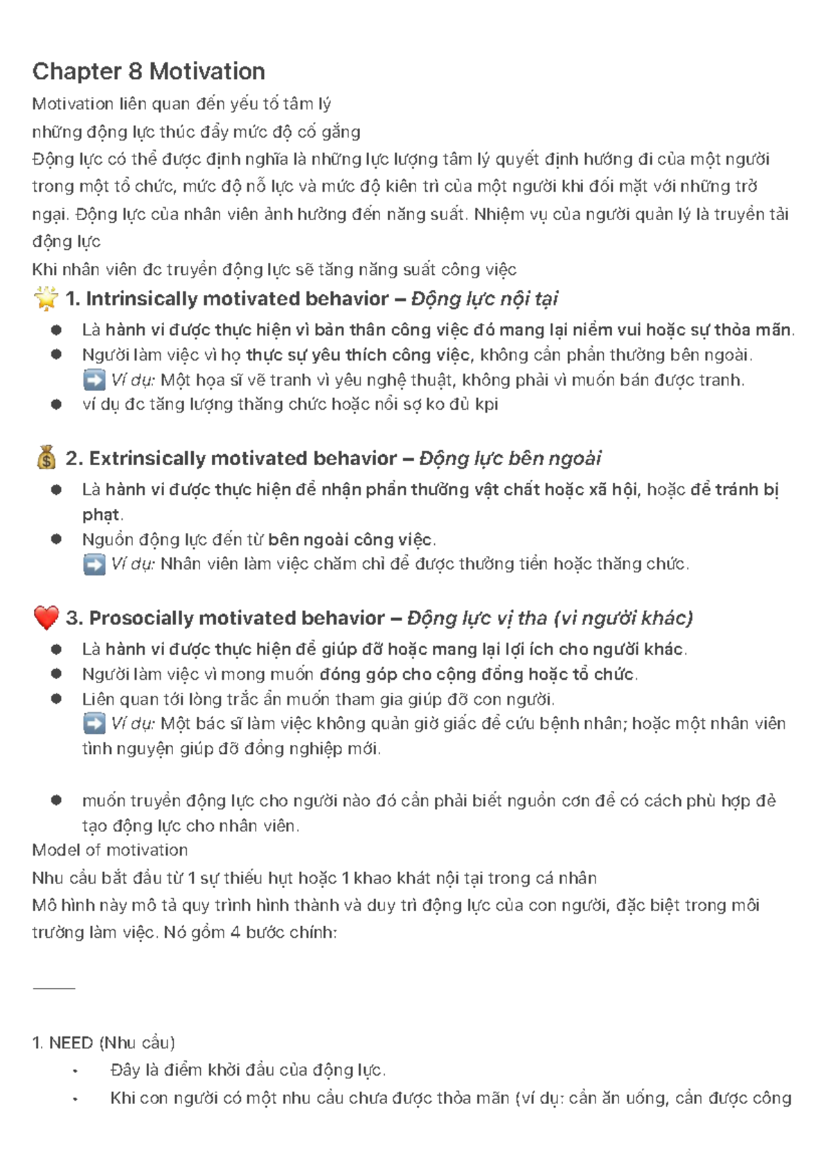 Chapter 8 Motivation - Các Lý Thuyết và Ứng Dụng - Studocu