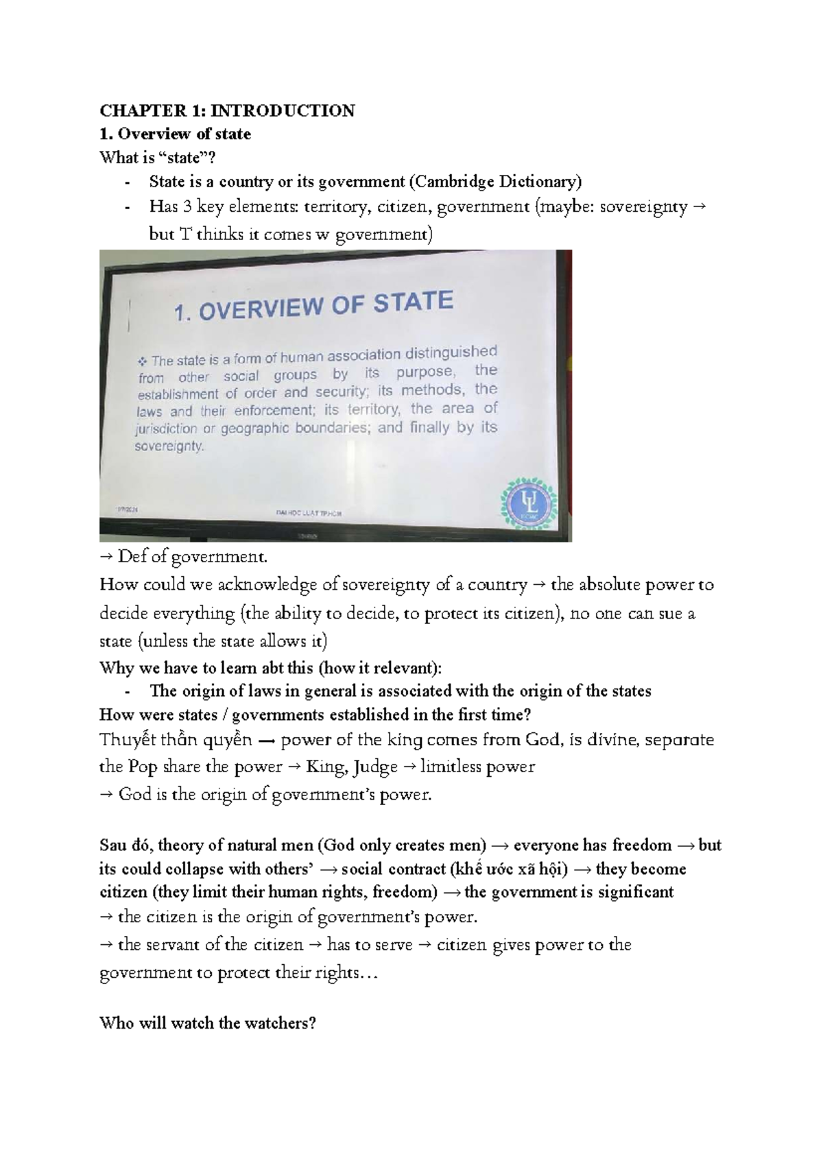 CHAPTER 1: INTRODUCTION TO CUSTOMARY LAW AND STATE POWER - Studocu