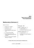 Math Extension 2 - Grade: 12 - New South Wales Higher School ...