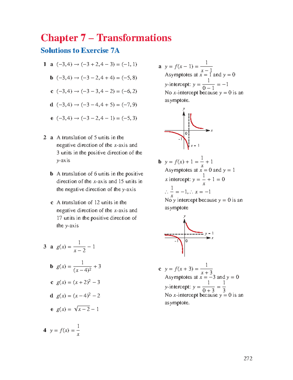 Chapter 7 Transformations: Solutions to Exercises 7A, 7B, and 7C - Studocu