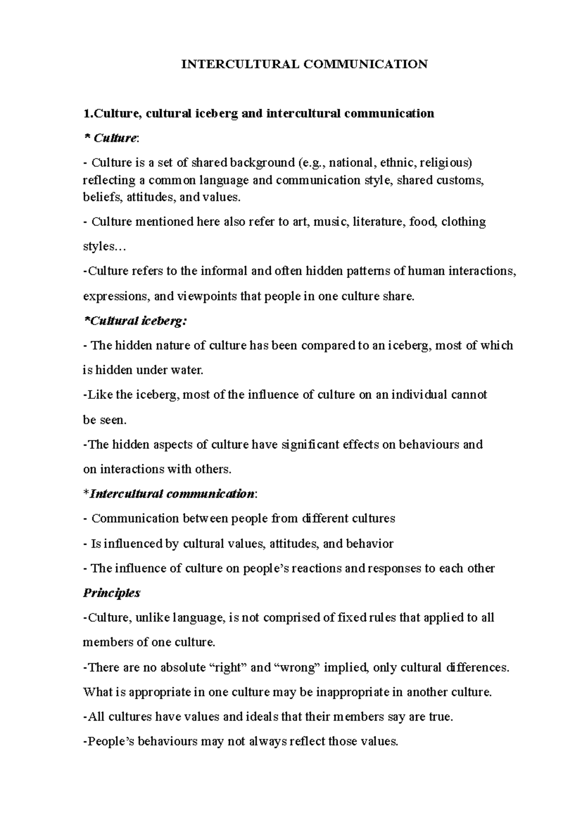 Intercultural Communication: Key Concepts and Cultural Insights - Studocu
