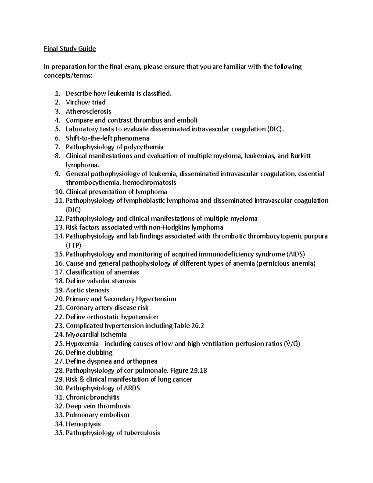 Med 401 Final Study Guide: Key Concepts for Exam Preparation - Studocu