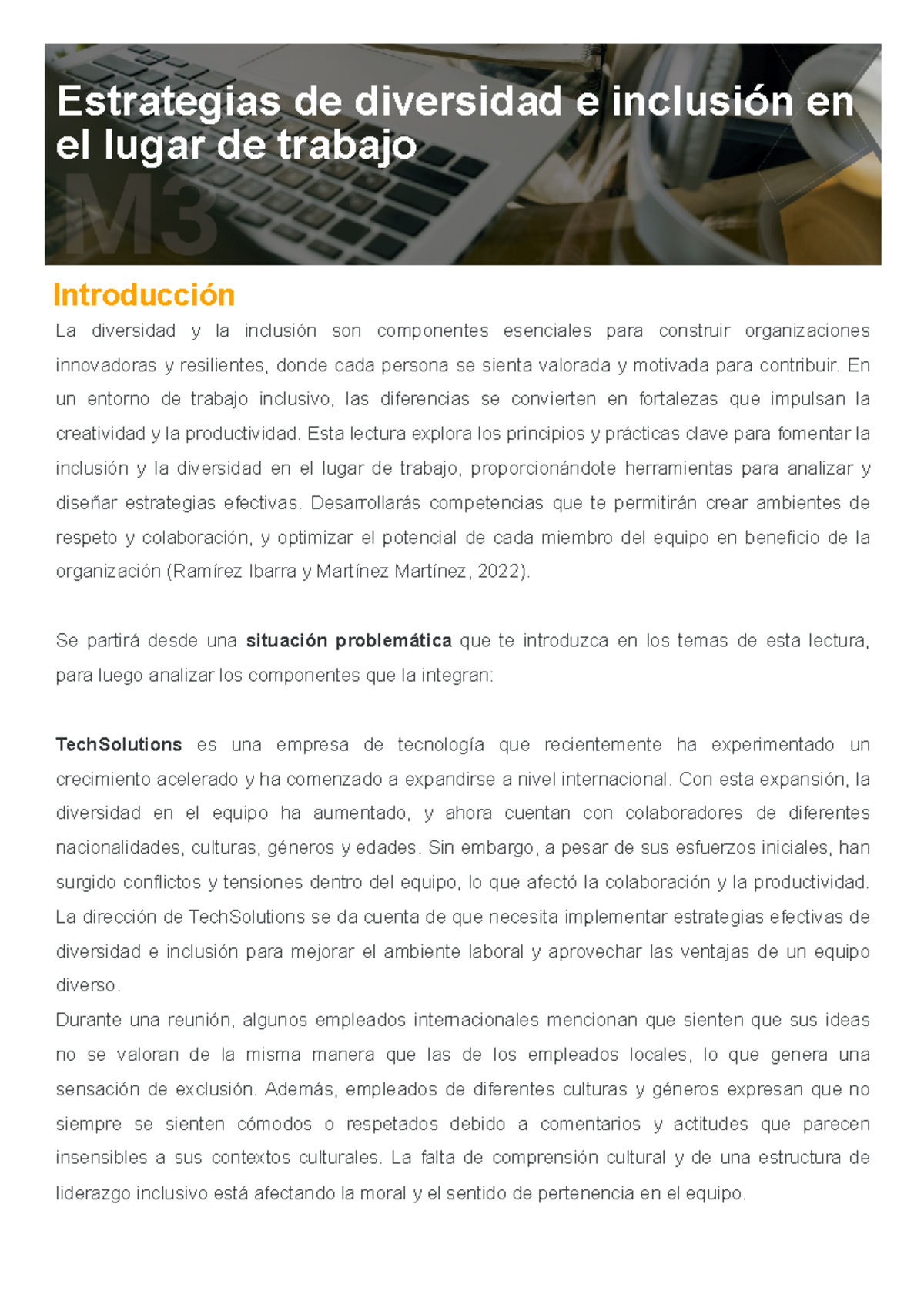 Estrategias de Diversidad e Inclusión en el Trabajo - M3L2 - Studocu