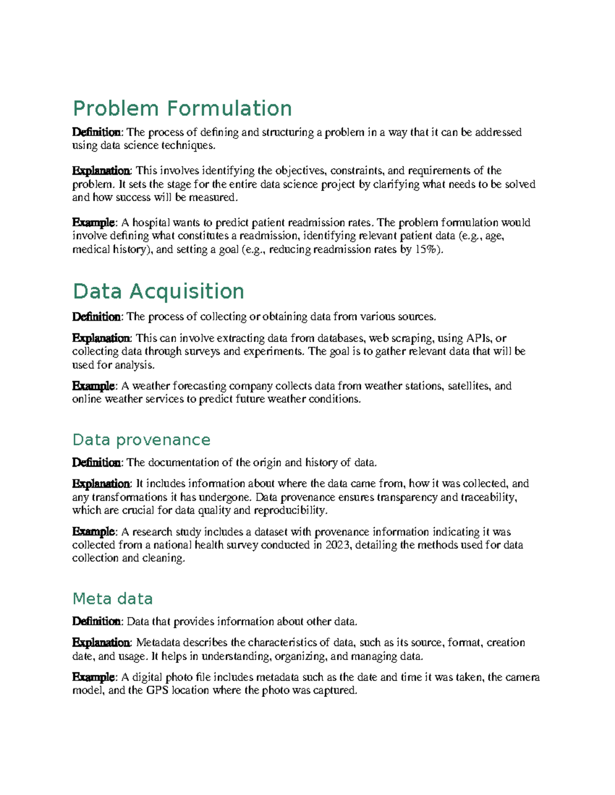 Concept Dictionary - Problem Formulation Definition: The process of ...