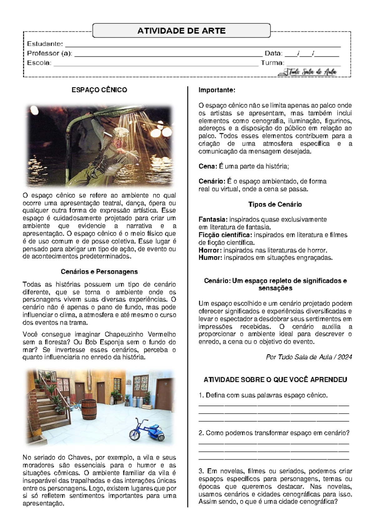 Atividade de Arte para o 9º Ano - 1º Bimestre 2021 - Studocu