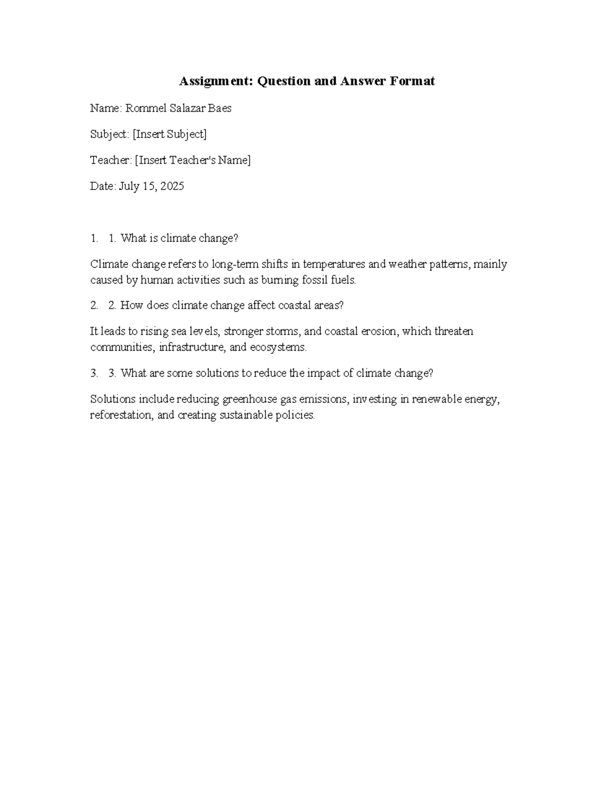School Activity Template: Guidelines for Completion - Studocu