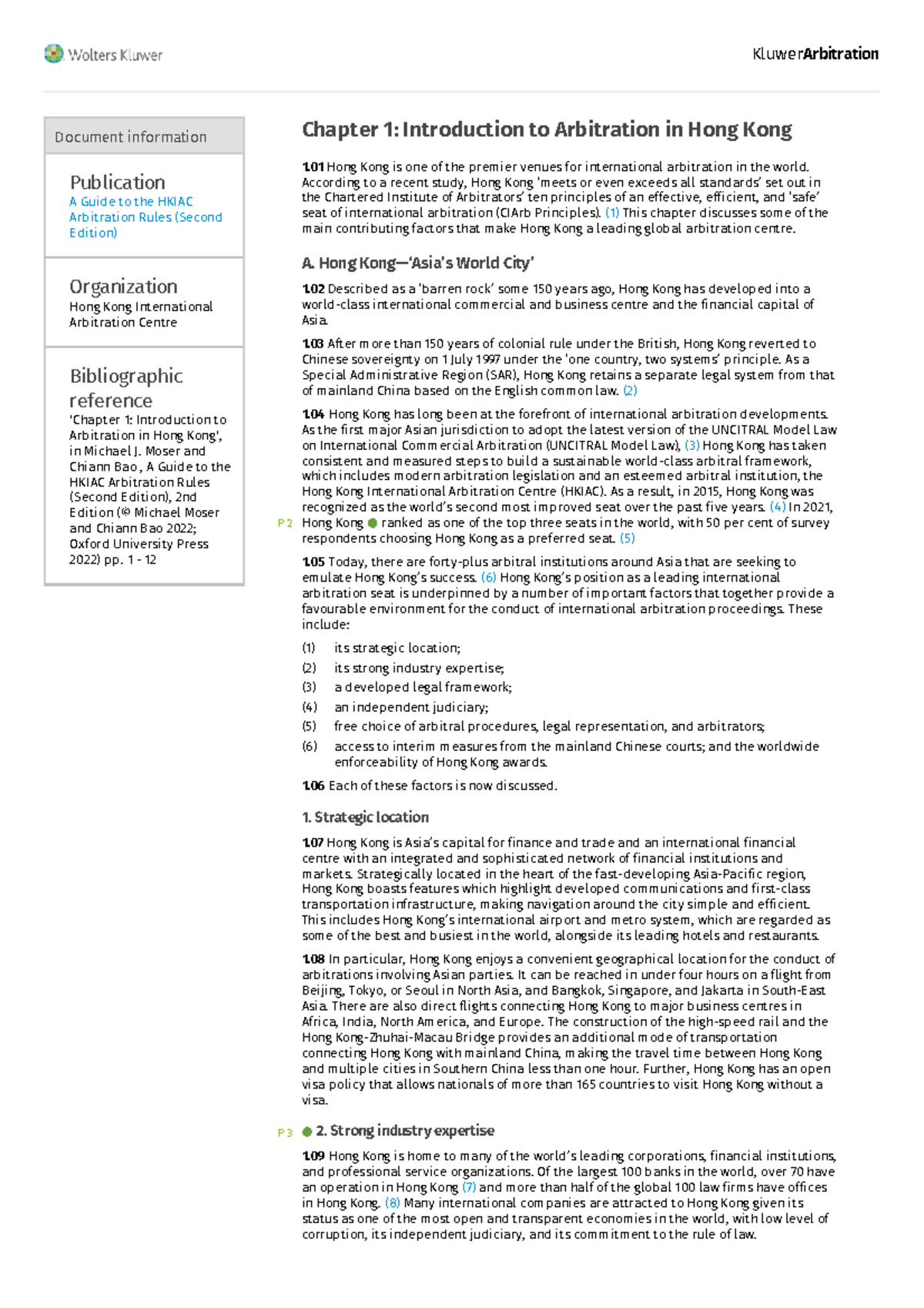 Chapter 1: Overview of Arbitration in Hong Kong - HKIAC Guide - Studocu