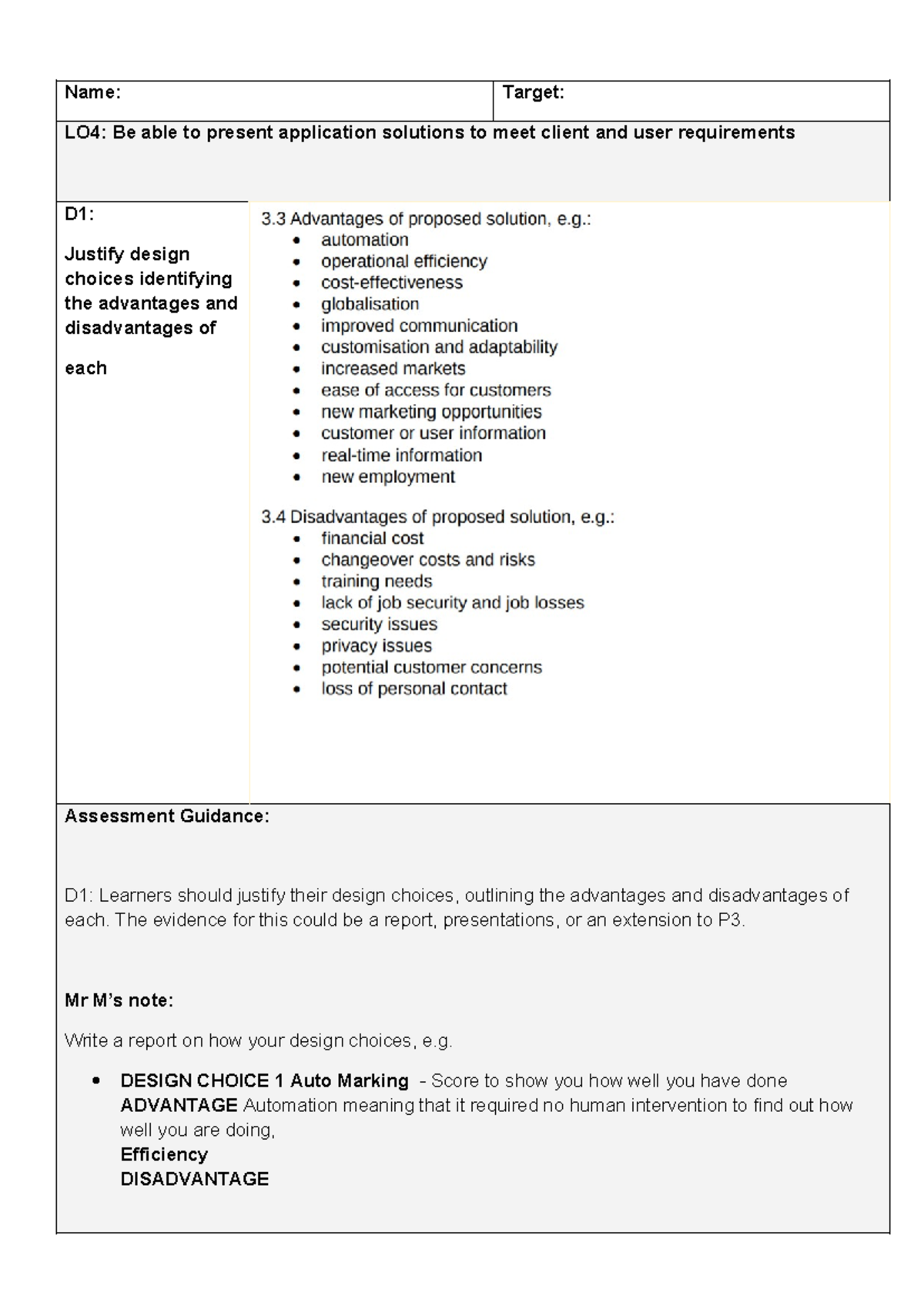 D1: Justifying Design Choices for Client Solutions Report - Studocu