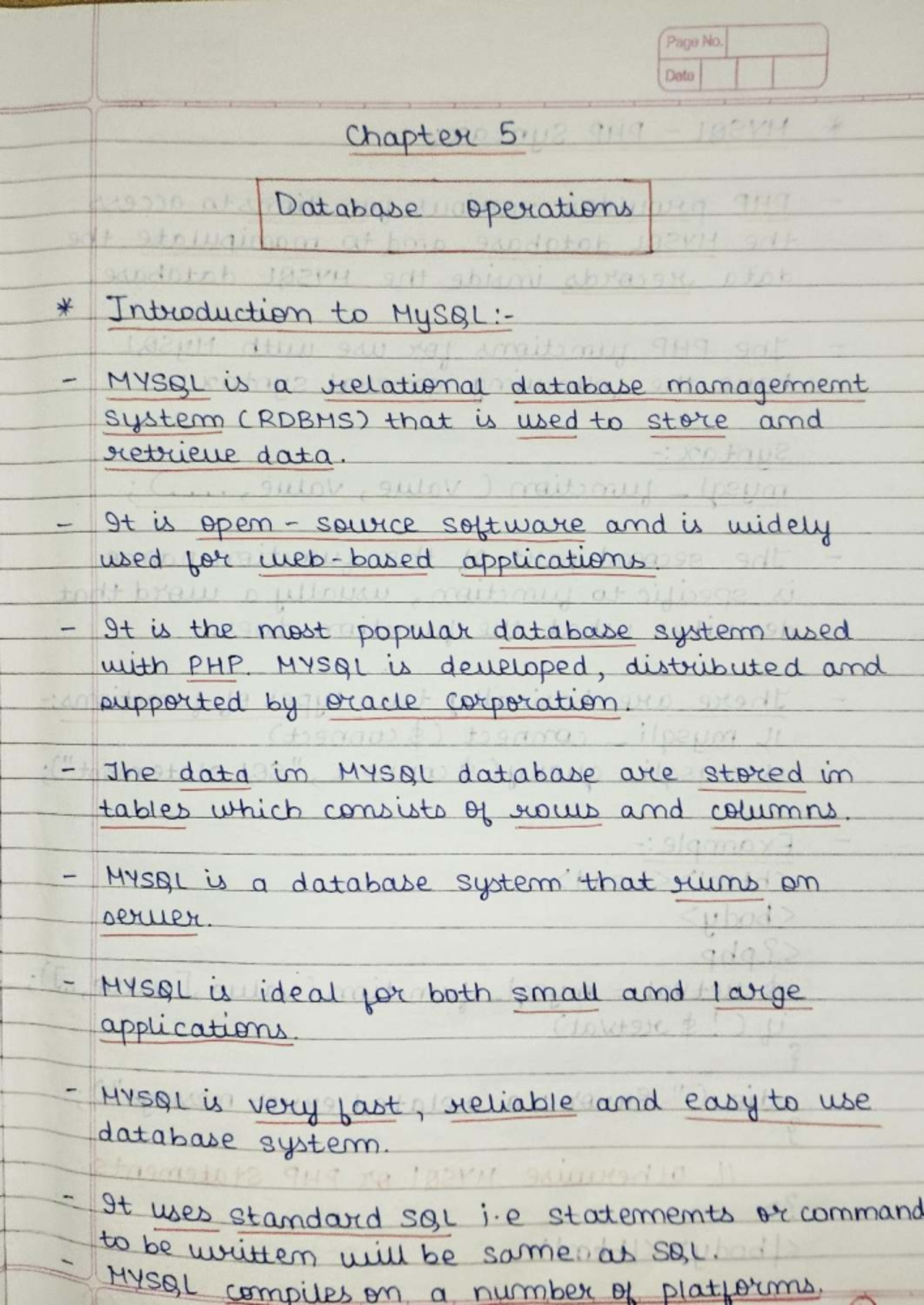 Chapter 5: Database Operations with PHP and MySQL (CS101) - Studocu