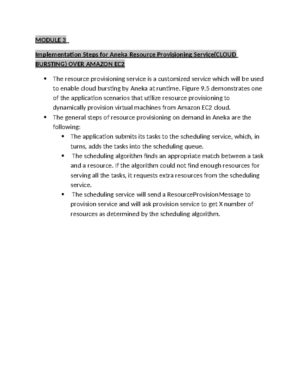 CLOUD COMPUTING NOTES: VM Provisioning & Migration Services Overview ...
