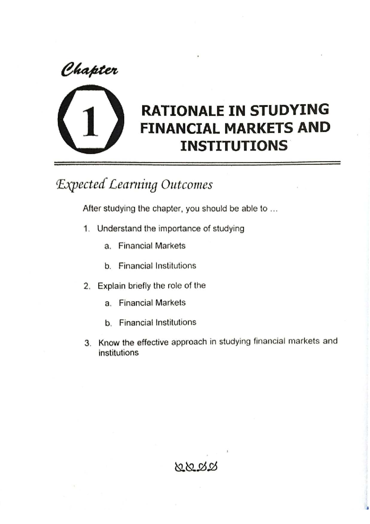 Chapter 1: Rationale for Studying Financial Markets & Institutions ...
