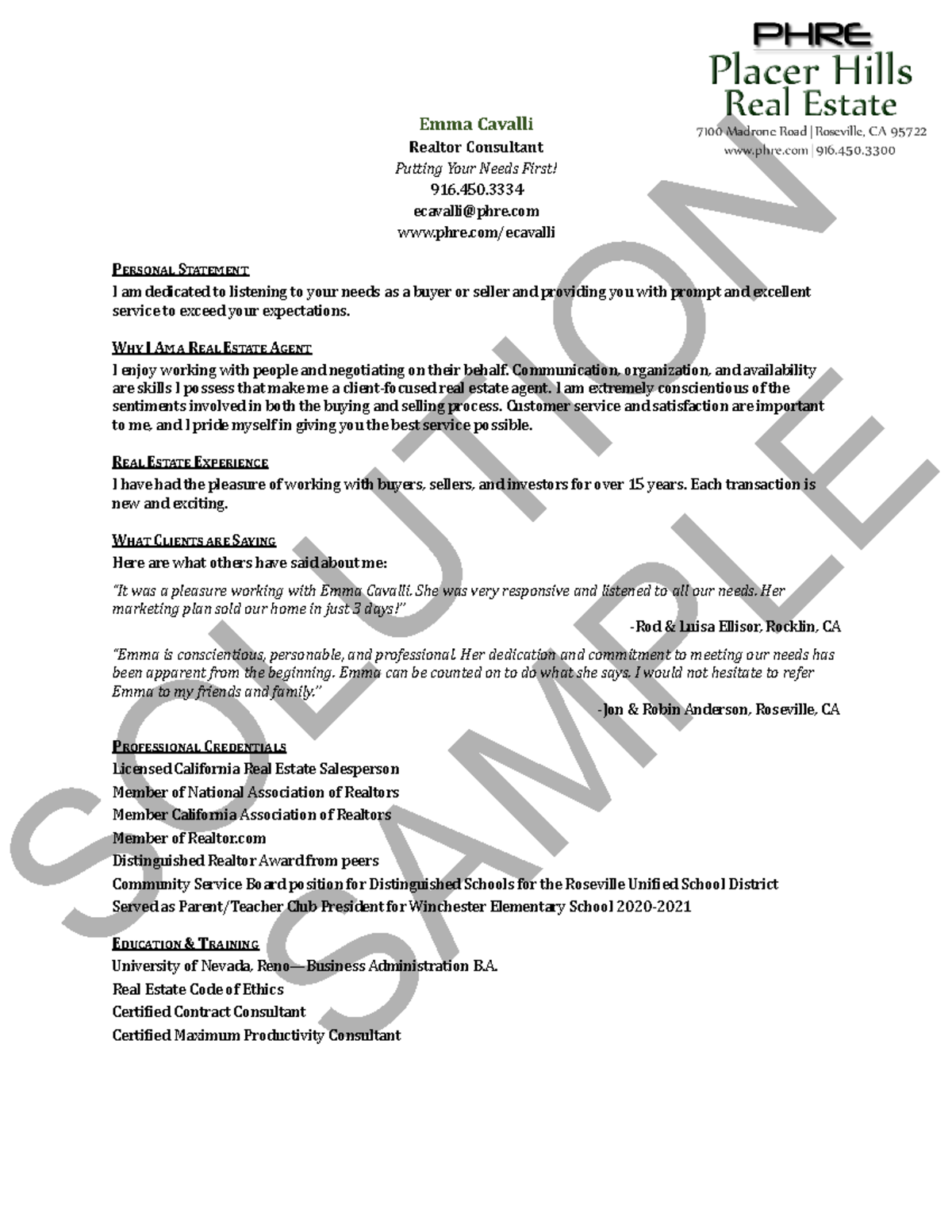 WD2021 Independent Project 1: Real Estate Personal Statement ...