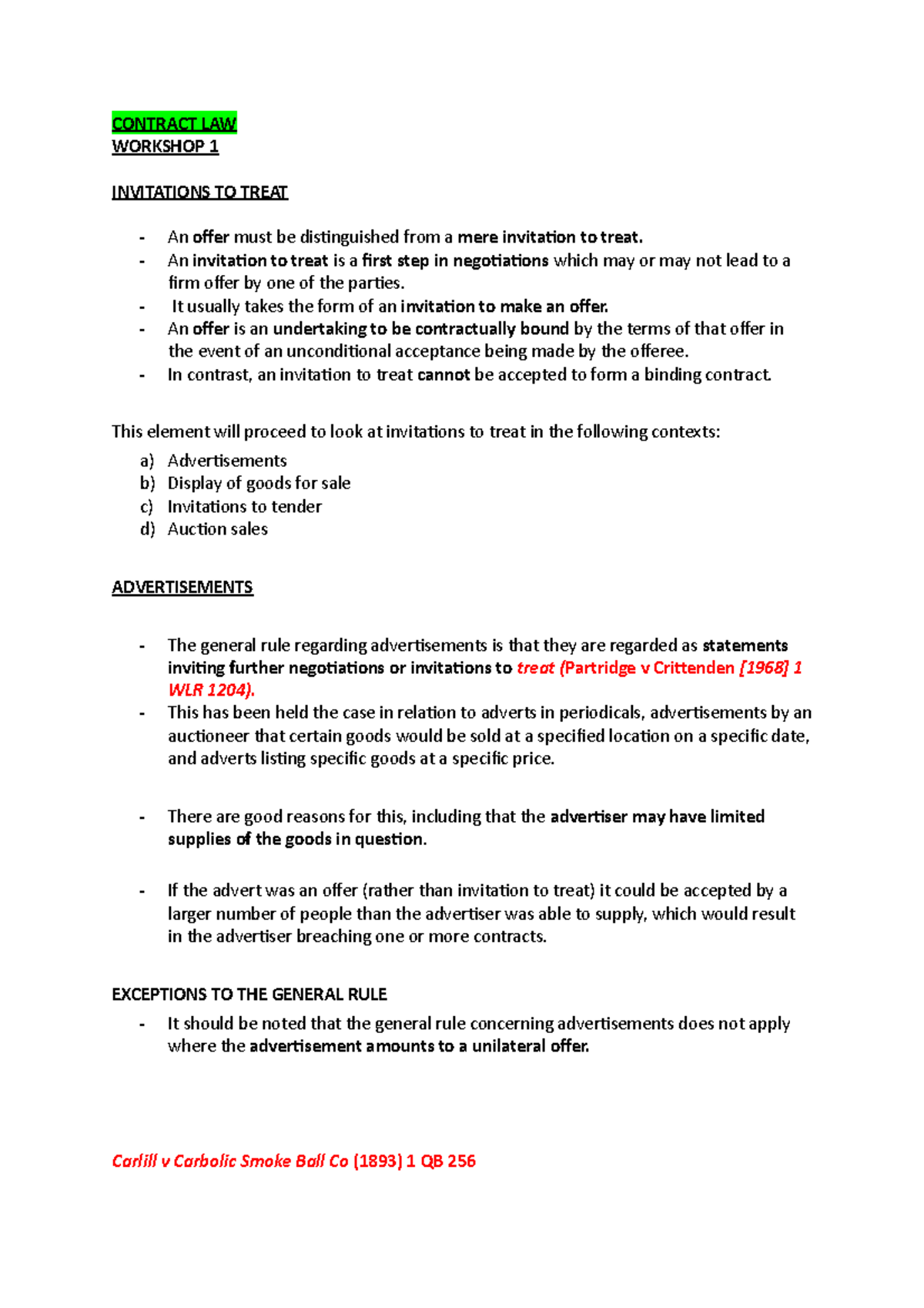 What Is Invitation To Treat In Contract - Infoupdate.org
