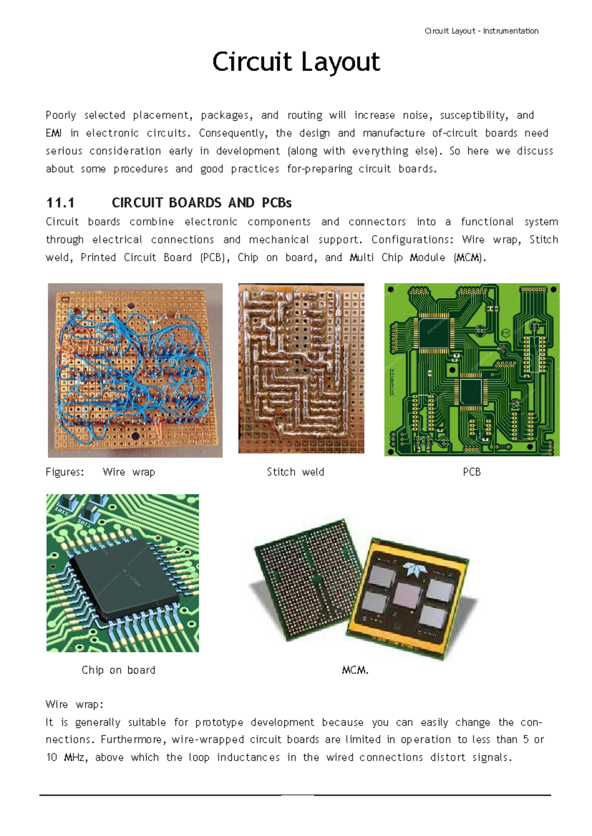 Cha11 - Circuit Board Design and Layout Notes - Studocu