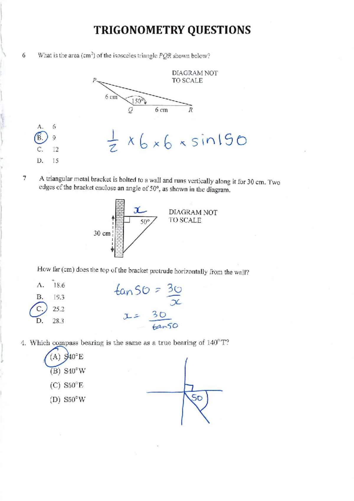 Trigonometry Questions and Solutions - TRIG 6 Final Exam Prep - Studocu