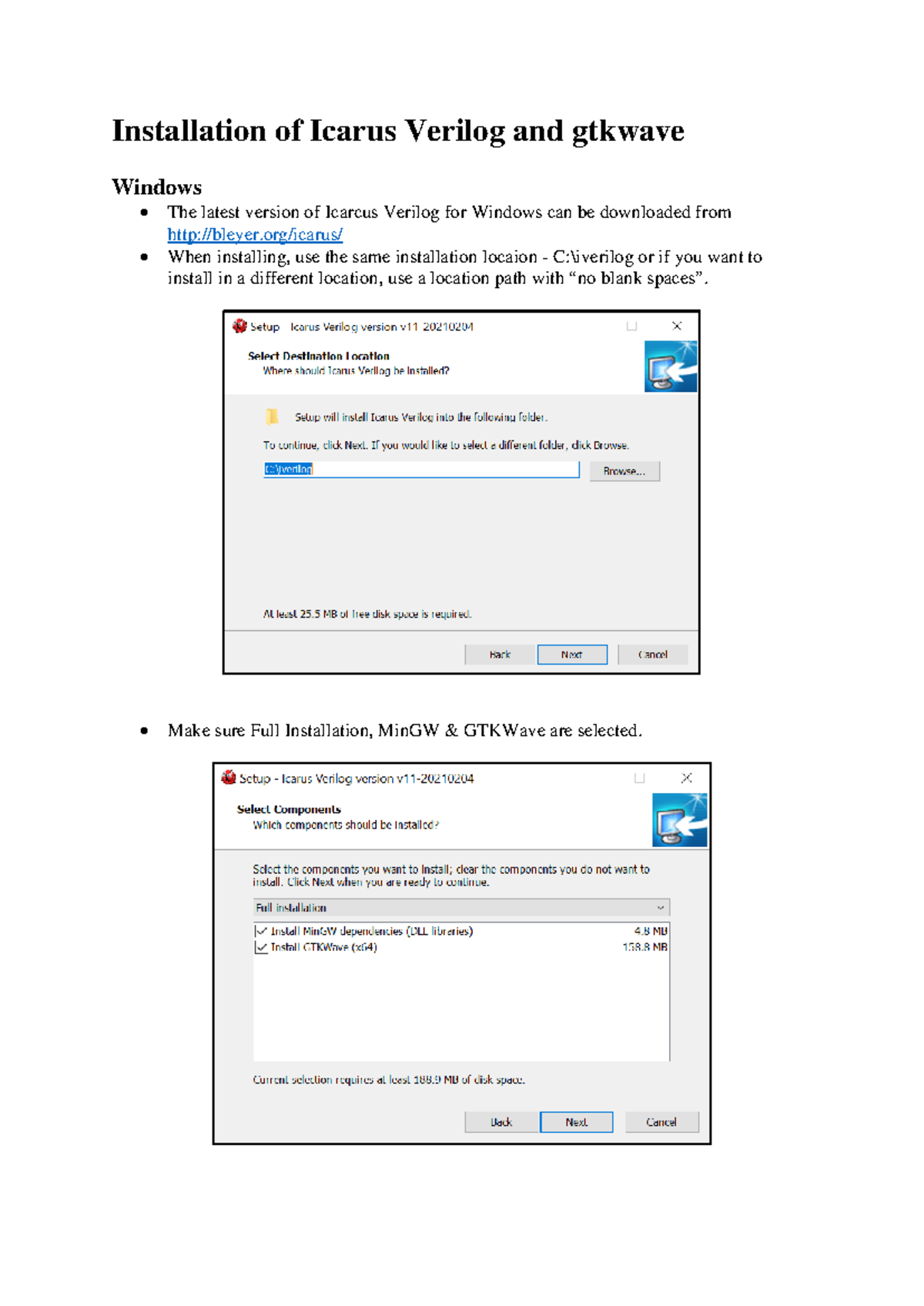 Icarus Verilog & GTKWave Installation Guide for Windows - Studocu