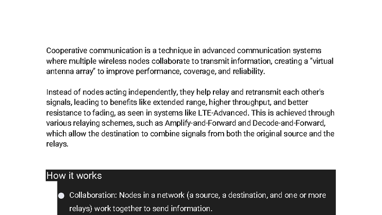 ACS Unit V - Advanced Cooperative Communication Techniques Notes - Studocu