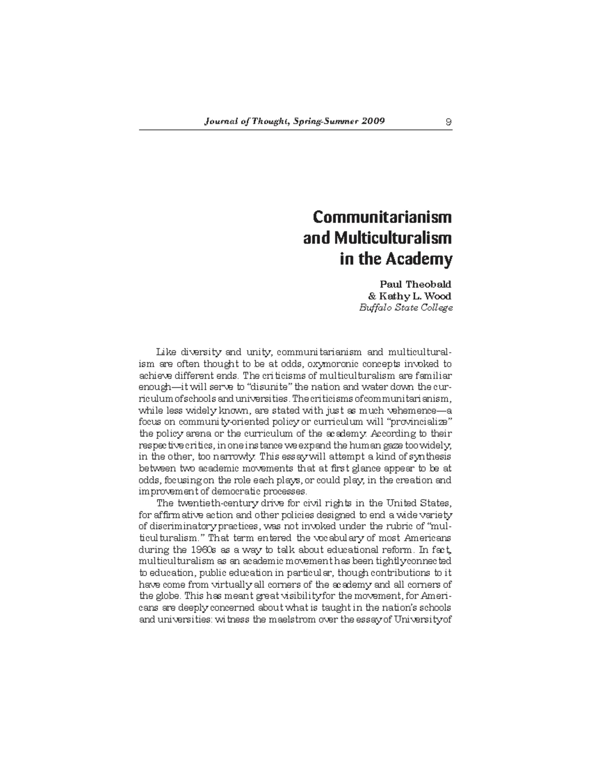 Communitarian vs Universalistic Norms: A Comparative Analysis - Studocu