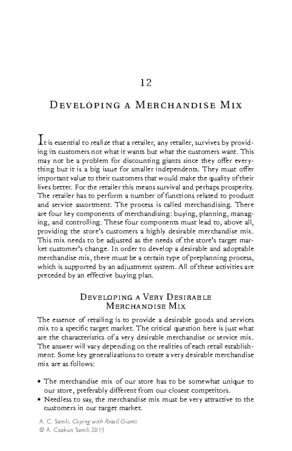 9781137476340 13 - notes - 1 2 Developing a Merchandise Mix It is ...