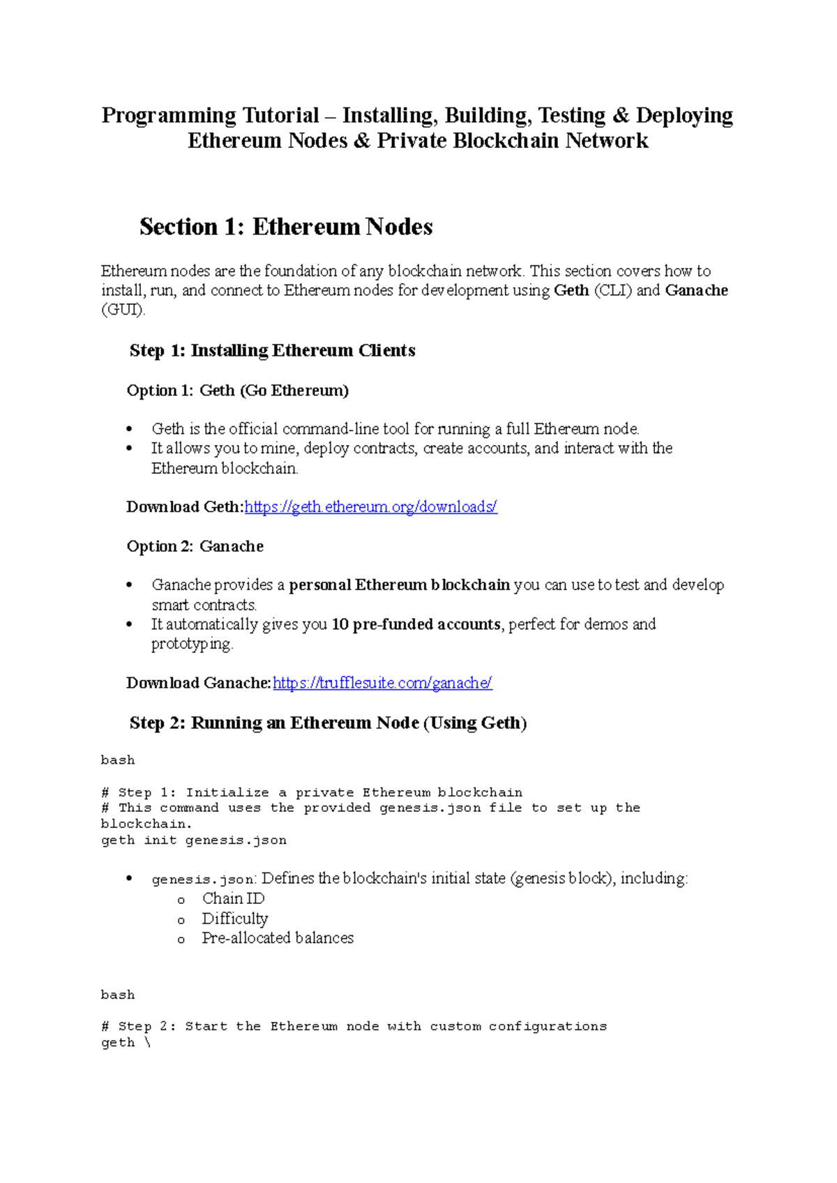 Ethereum Programming Tutorial: Setting Up & Using Smart Contracts - Studocu