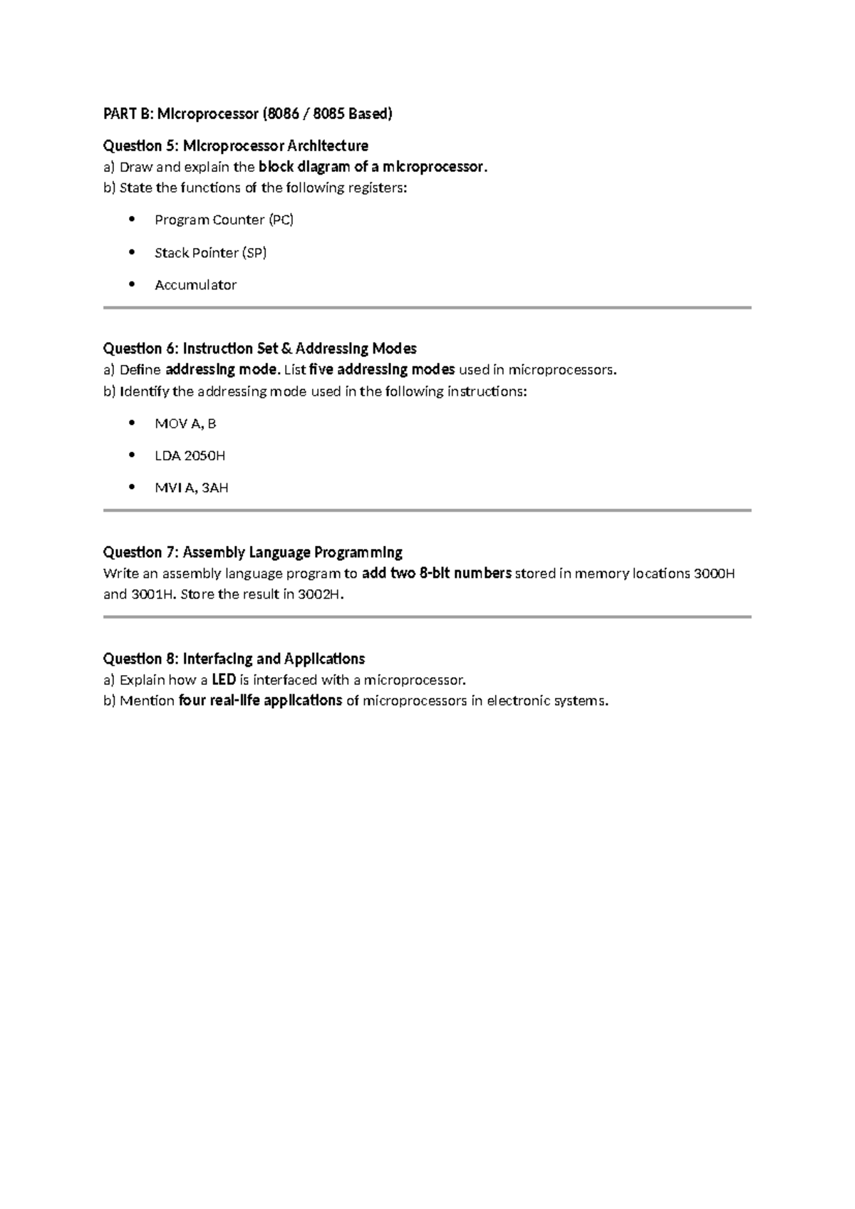 Applied Electronics & Microprocessor Exercise - Part B - Studocu
