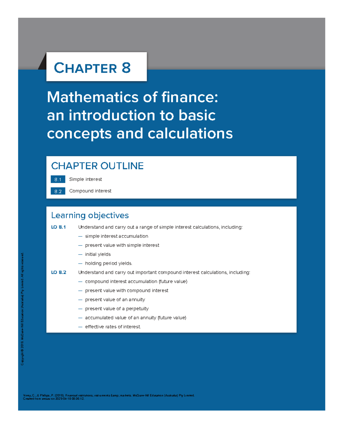 Chapter 8: Mathematics of Finance - Basic Concepts & Calculations ...