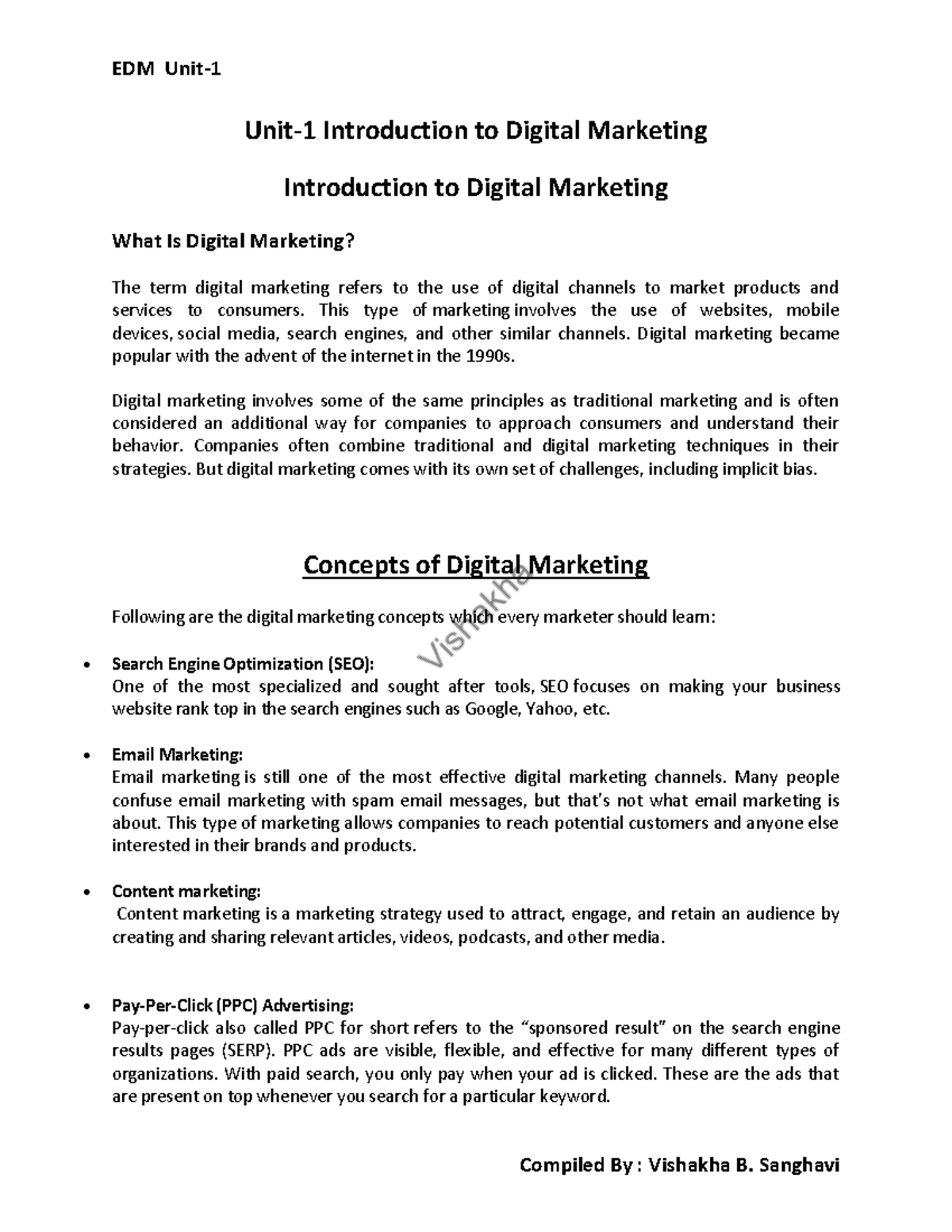 Chapter 1 Notes - ... - Unit-1 Introduction to Digital Marketing ...