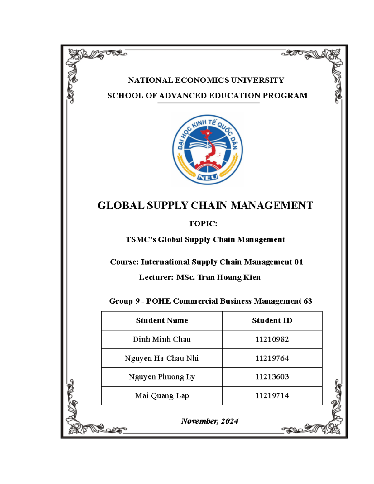 Report on TSMC's Global Supply Chain Management - GSCM Analysis - Studocu