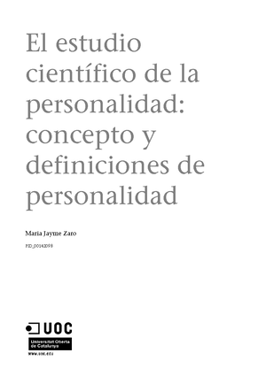 Estudio científico de la personalidad