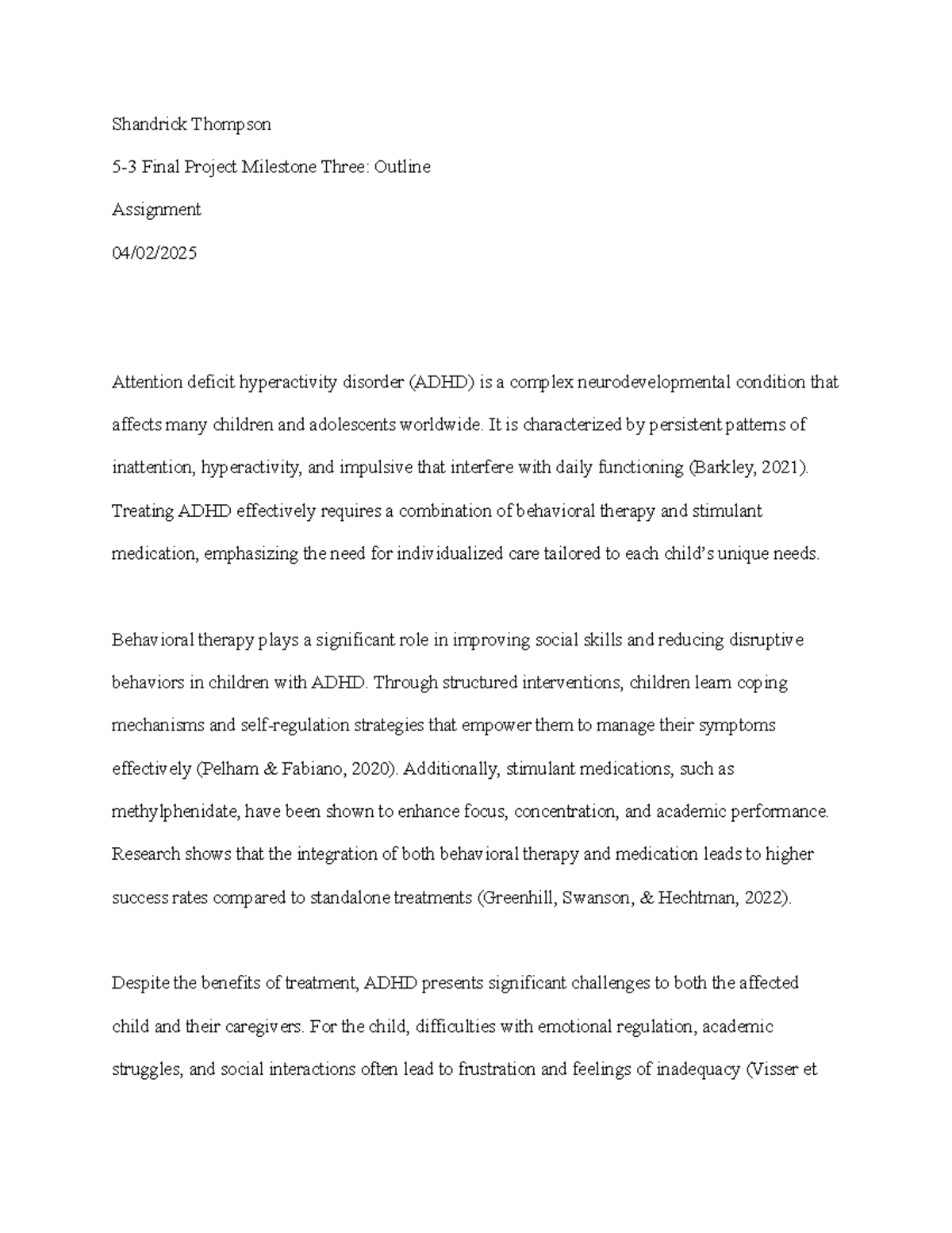 Psy 5-3 milestone 3 project complete - Shandrick Thompson 5-3 Final ...