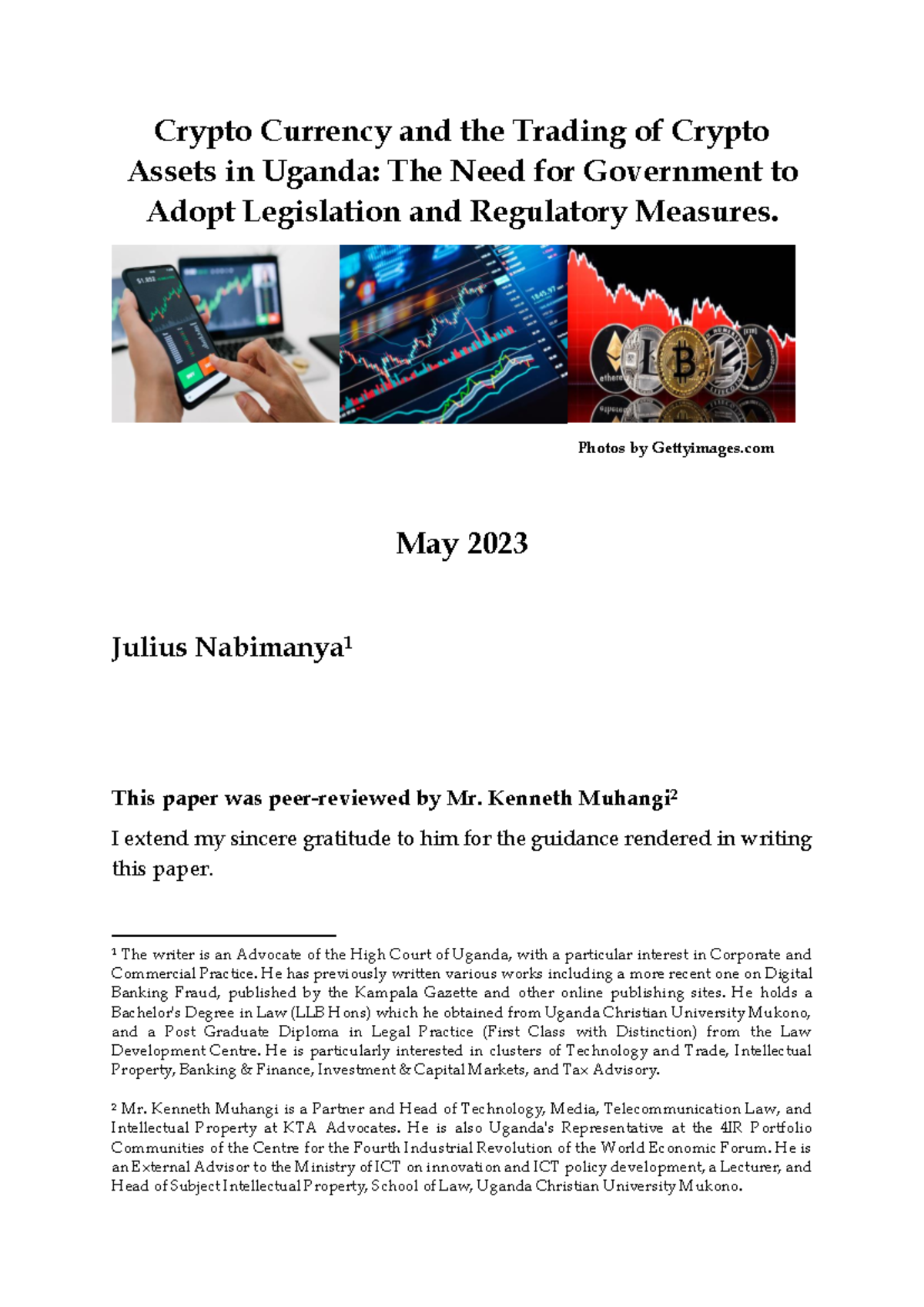 Cryptocurrency Regulation in Uganda: A Call for Legislative Action - Studocu