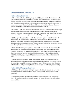 Rights Practice Quiz PHI2042: Theories and Implications of Rights - Studocu