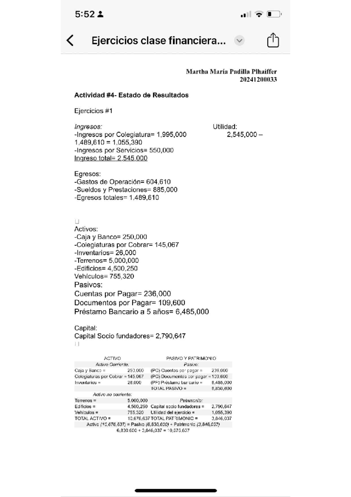 Ejercicios de Estado de Resultados y Balance General - PAC 2026 - Studocu