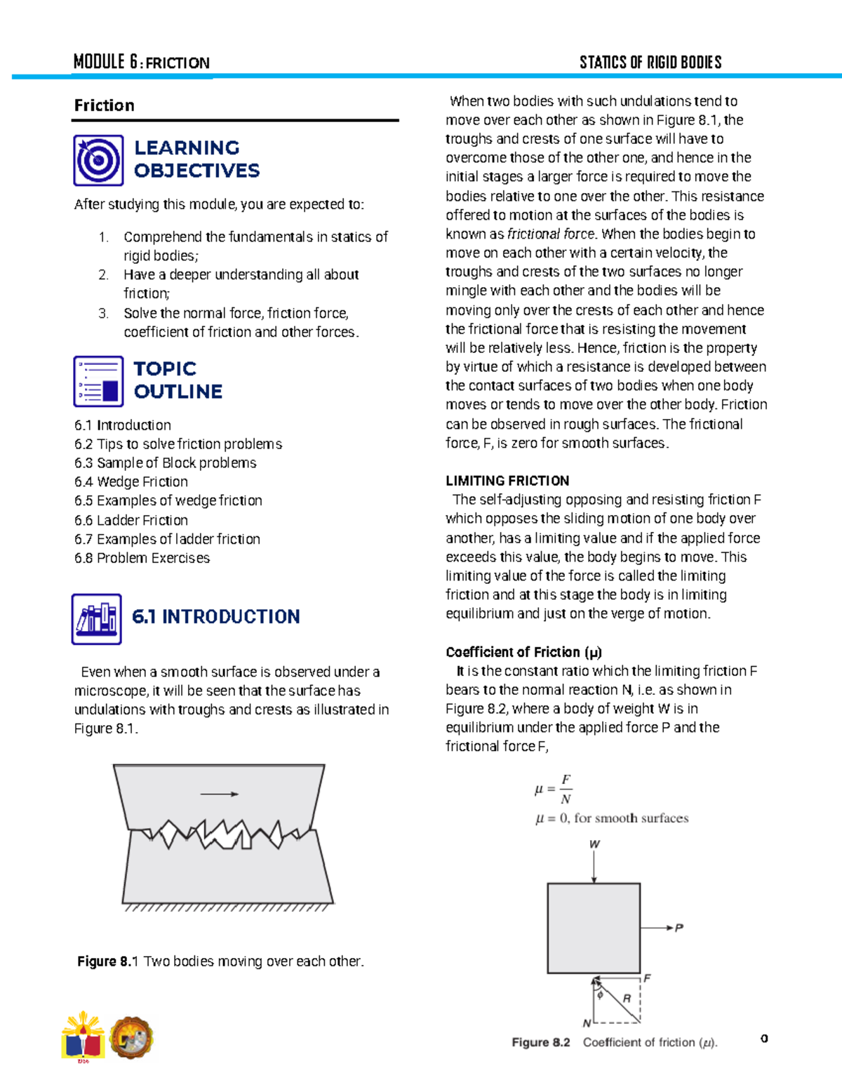 Chapter 6: Friction - Key Concepts and Practice Problems - Studocu