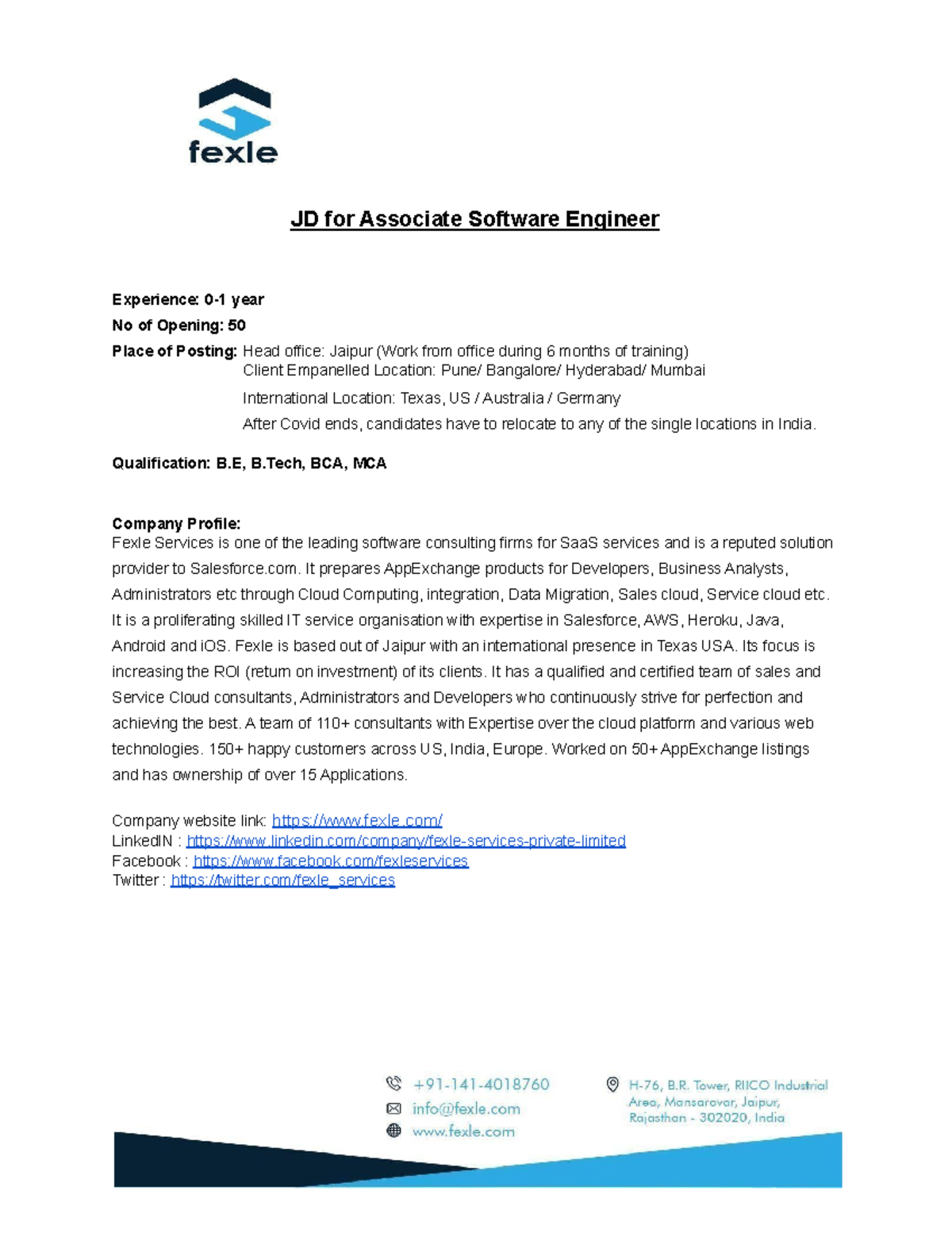 JD for Associate Software Engineer 2023 - JD for Associate Software ...