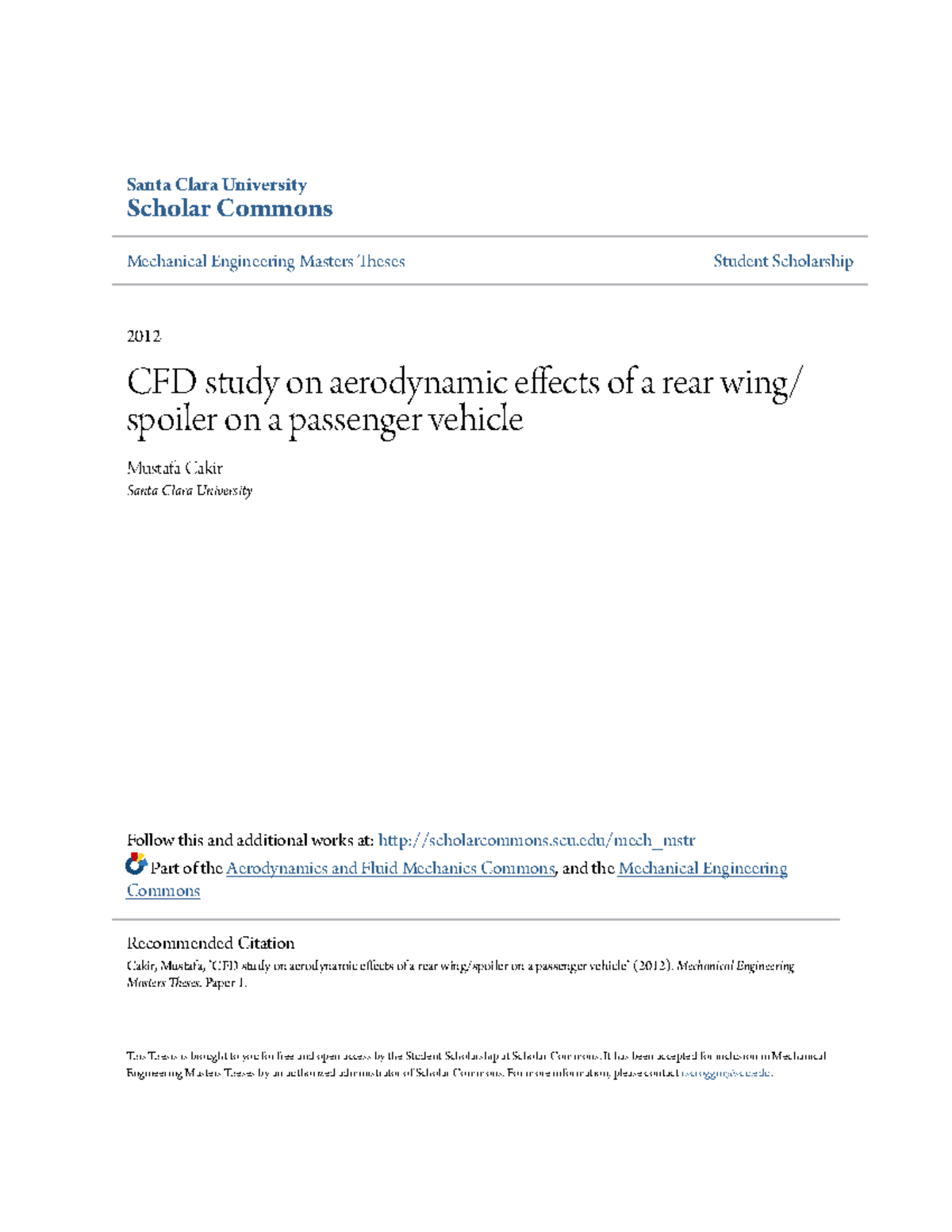 CFD Analysis of Aerodynamic Impact of Rear Spoilers on Passenger ...