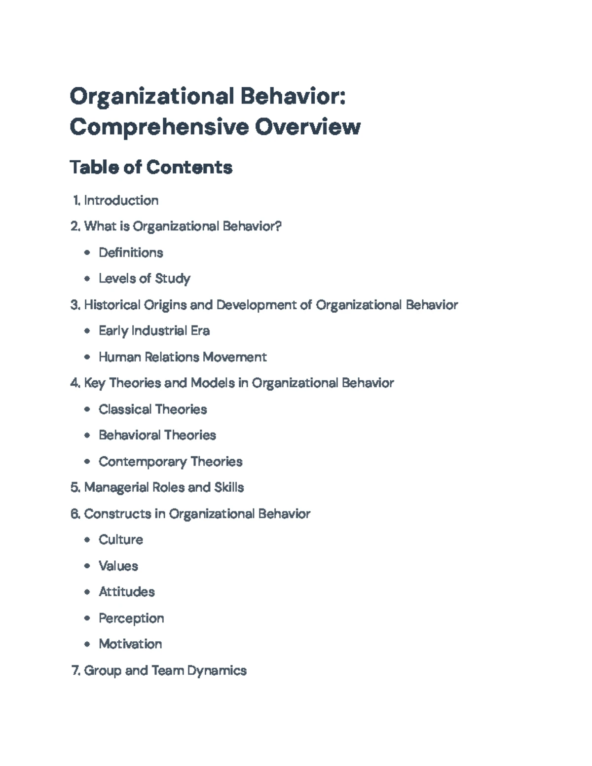 Organizational Behavior Insights: Key Concepts and Strategies (OB ...