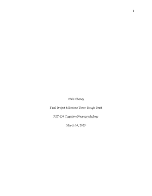 5-3 Annotated Bibliography PSY 634 - Rachel Marsh 5-3 Milestone Two ...