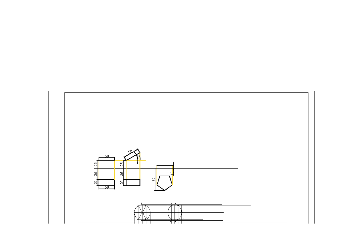 Sheet 5 - adadad - Engineering Drawing I - 50 25 35 50 20 50 20 35 25 ...