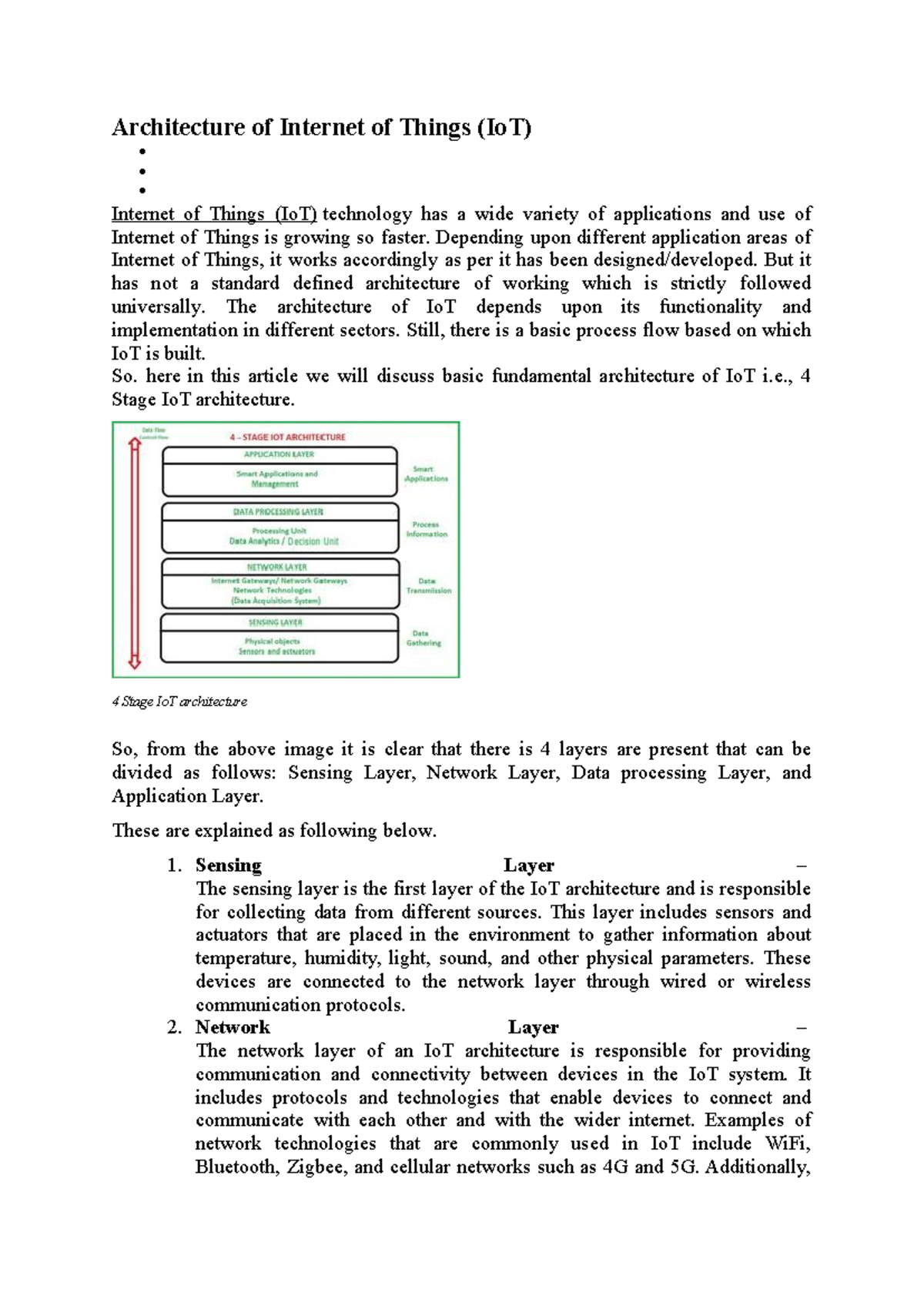Updated Unit-2 IoT Architecture and Protocols Overview - Studocu