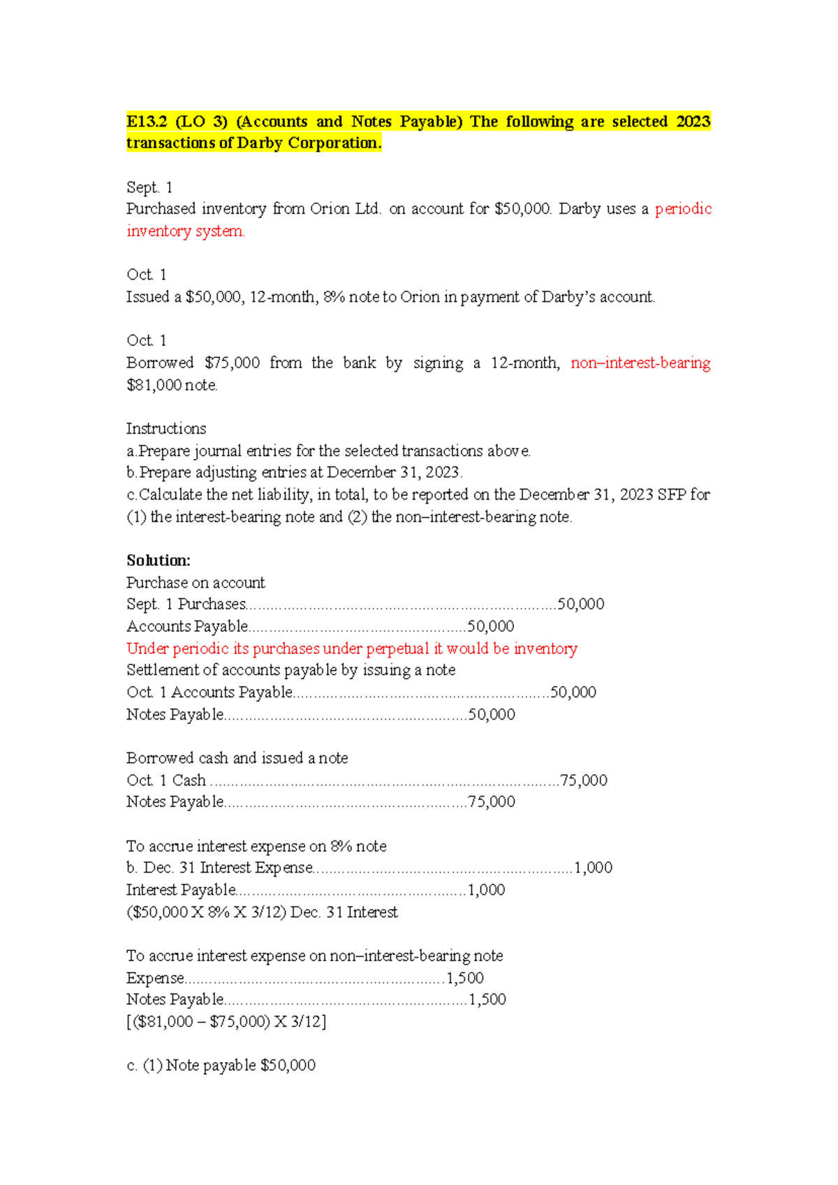 E13.2 Tutorial: Accounts and Notes Payable Transactions Analysis - Studocu