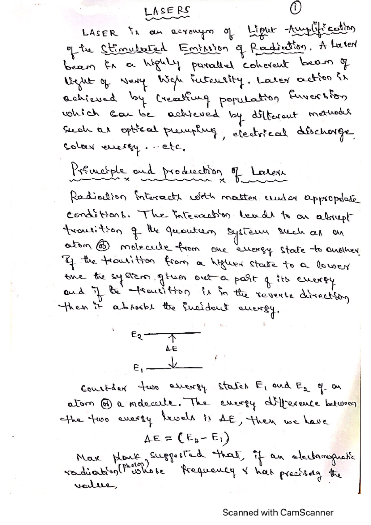 Module 1 Lasers - it is a notes - Applications of LASER LASER has wide ...