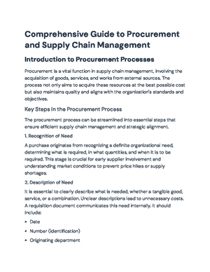 Strategic Procurement: Key Elements, Risks, and Best Practices ...