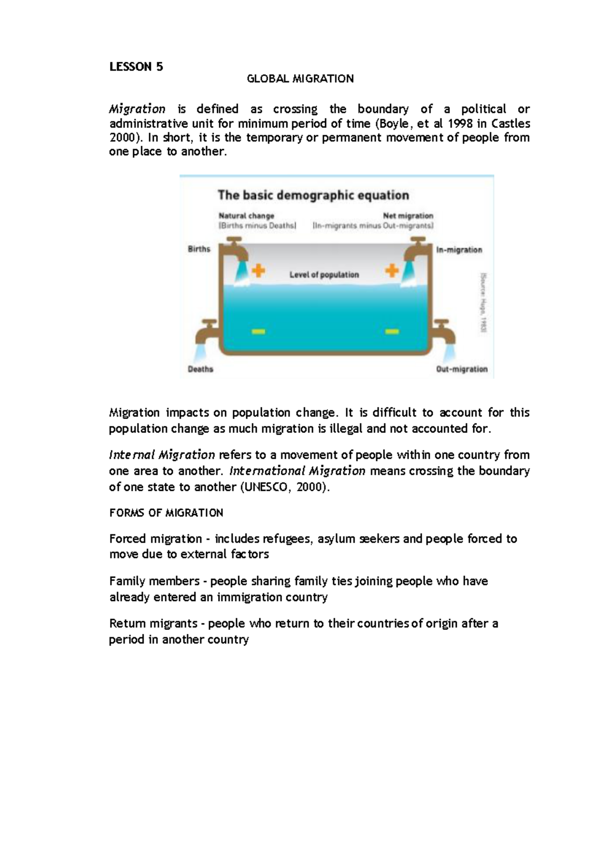 Module 3 Lesson 5: Understanding Global Migration Dynamics - Studocu
