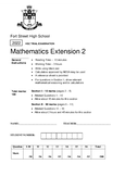 Math Extension 2 - Grade: 12 - New South Wales Higher School ...