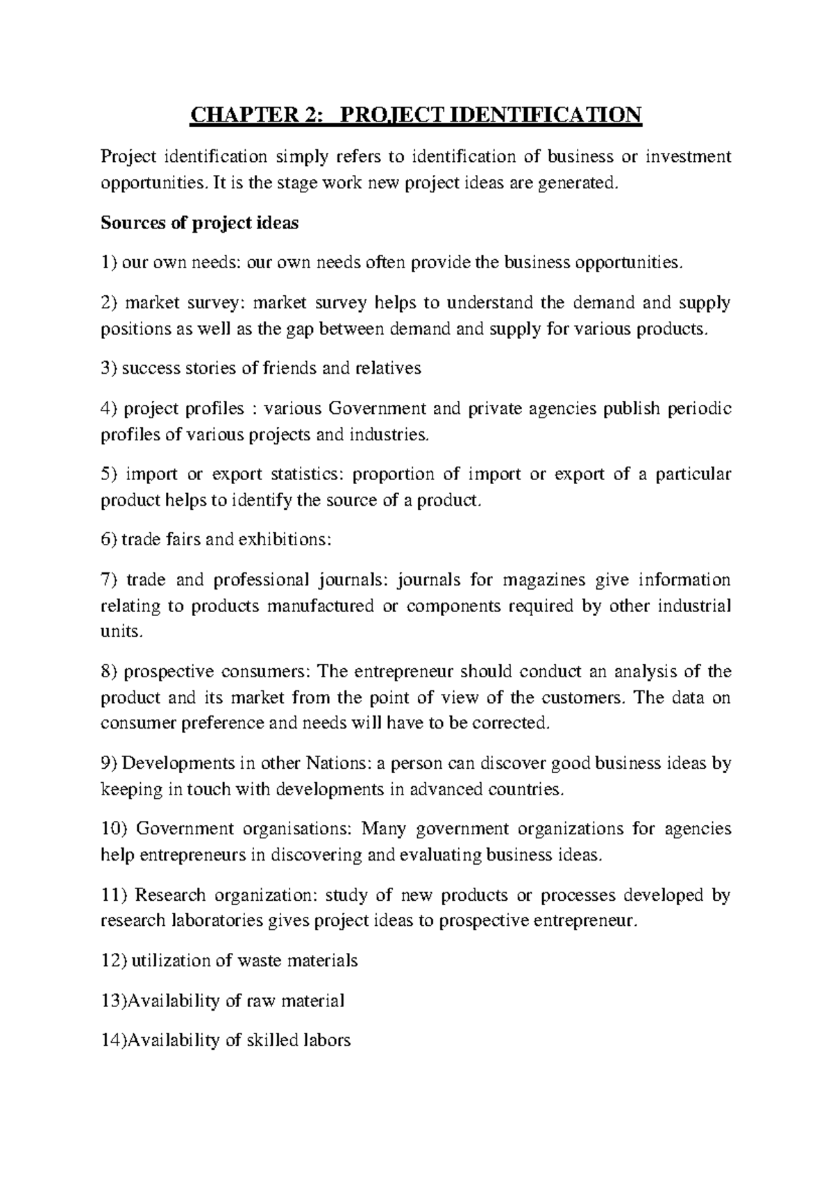 Project Management - It is short notes - CHAPTER 2: PROJECT ...