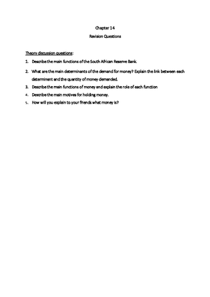 HO MB3e IM Ch14 - Monetary Economics Chap 14 note - Chapter 14 The ...