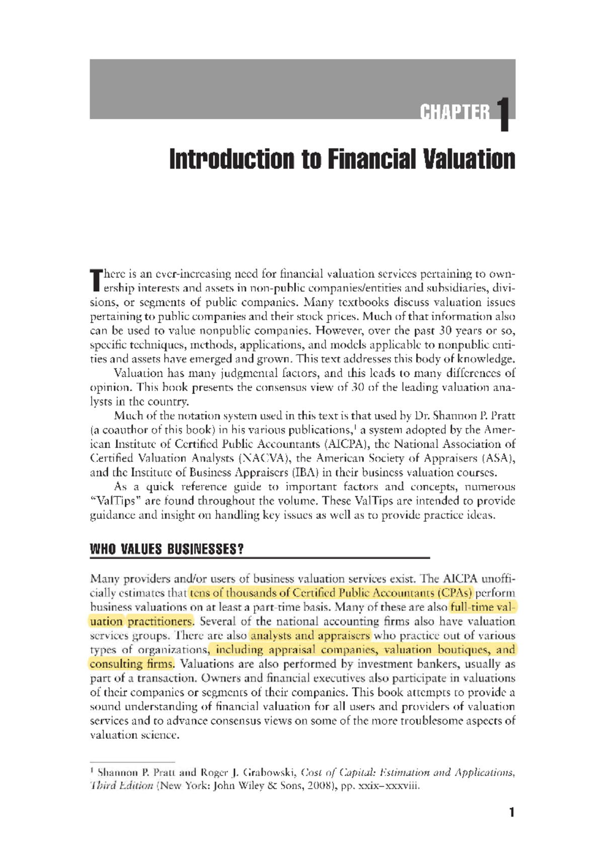 Chapter 1 Introduction to Financial Valuation - Định giá doanh nghiệp ...