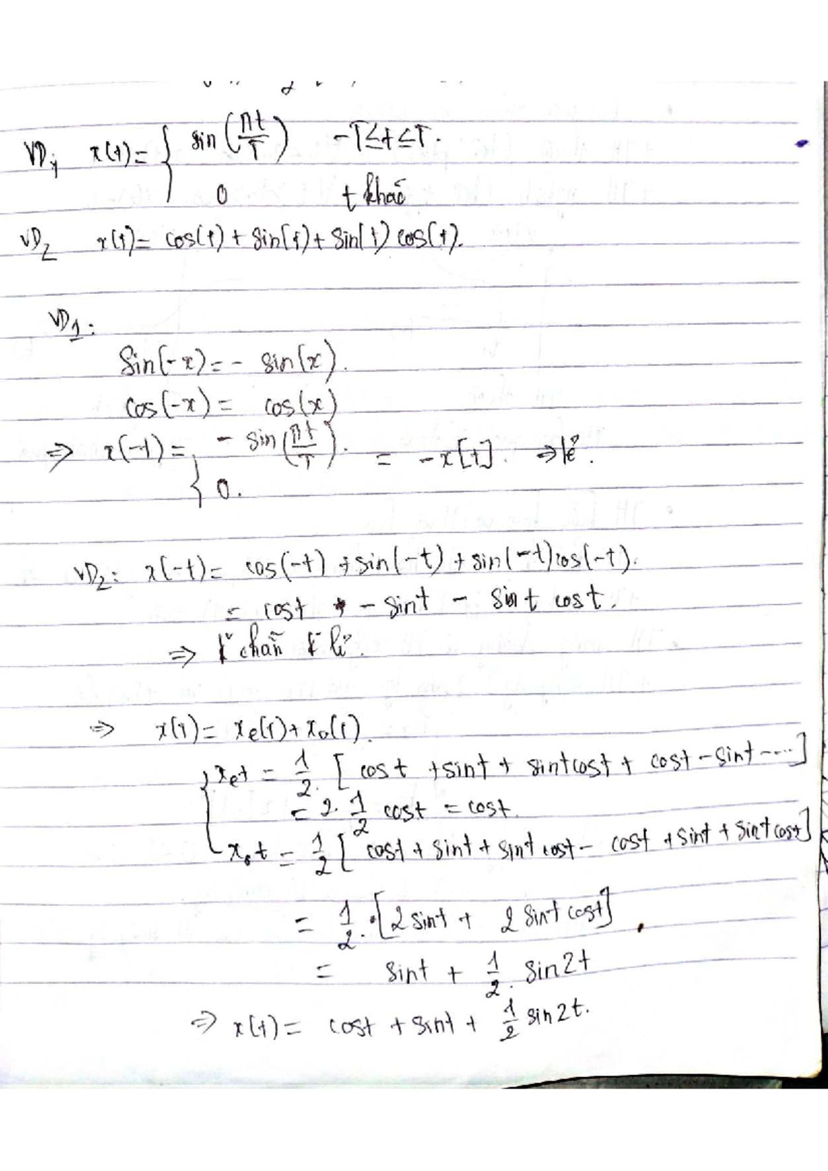 Các Ví Dụ Chữa Trong Khi Học - MATH 1003 - Studocu