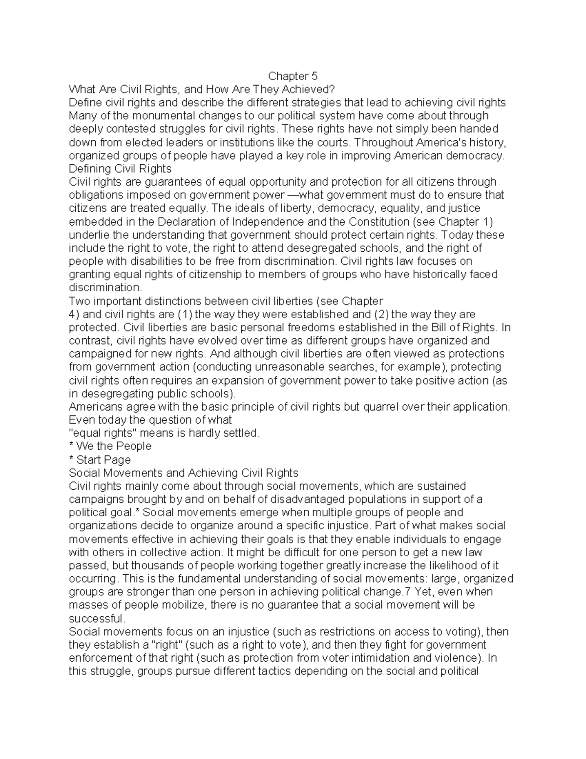Civil Rights Progress: Key Legislation and Social Movements (HIST 101 ...